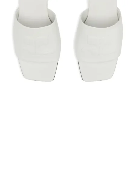 Sandale Courreges din piele alb