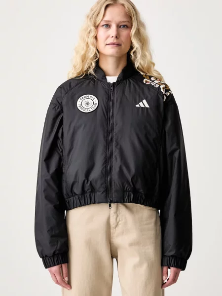 Adidas geacă de tranziție pentru femei x Farm Rio negru