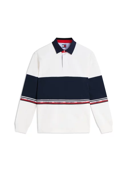 Tommy Jeans Tricou bleumarin / roșu alb
