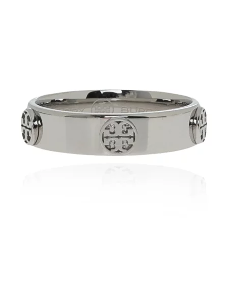 Pierścionek Tory Burch z ćwiekami szary