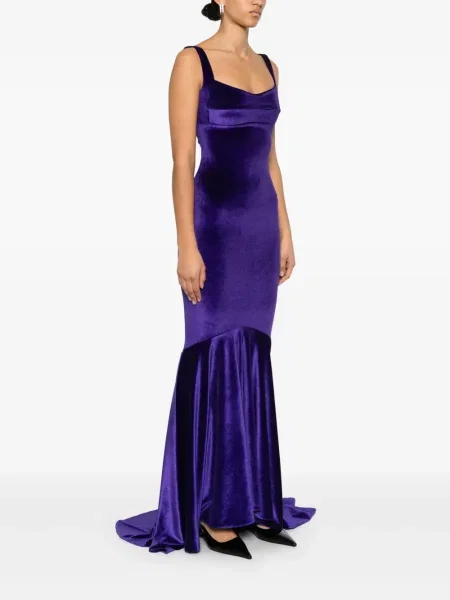 Rochie Atu Body Couture de catifea violet
