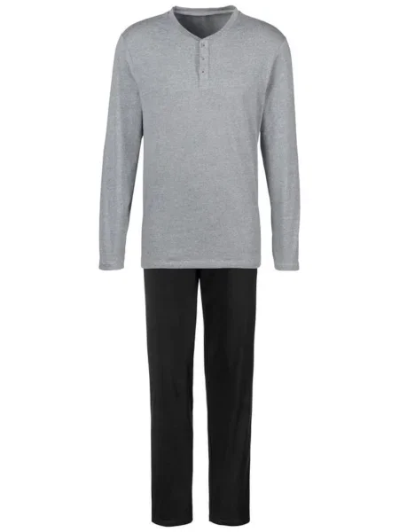 S.Oliver Pijama lungă gri negru