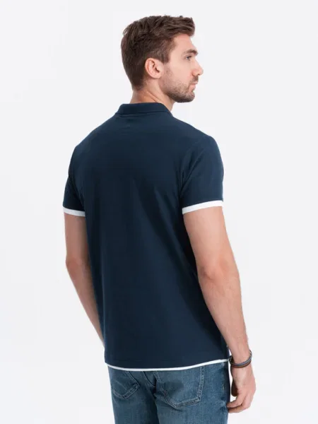 Polo Ombre Clothing albastru