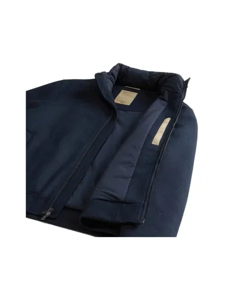 Kurtka bomber Woolrich wełniany niebieski