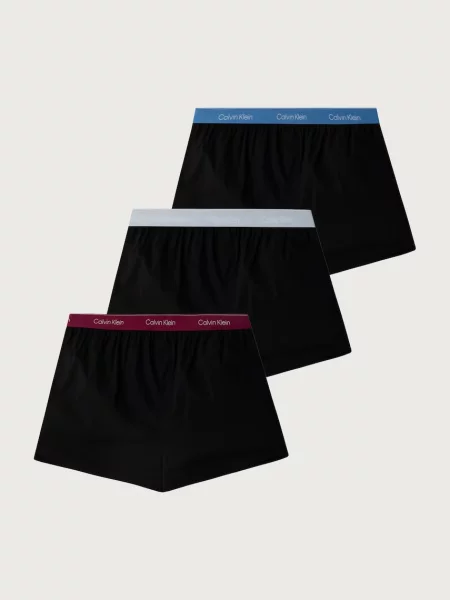Calvin Klein Underwear laza boxeralsó férfi elasztánnal csomag fekete