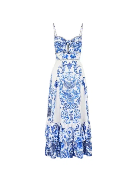 Rochie Camilla cu legături alb