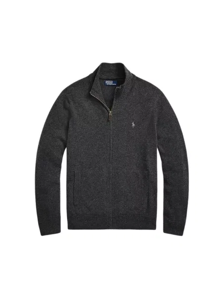 Kardigan rozpinany z czystej wełny krój regular fit Polo Ralph Lauren szary