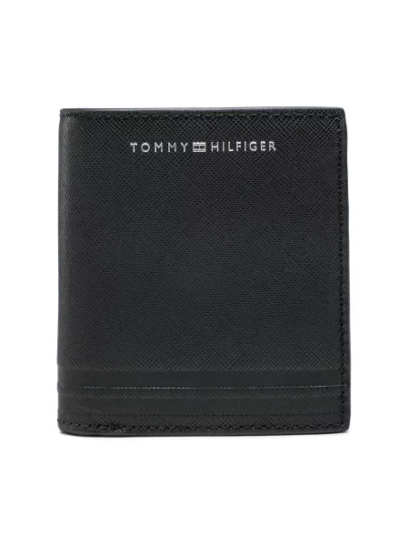 Usnjena denarnica Tommy Hilfiger črna