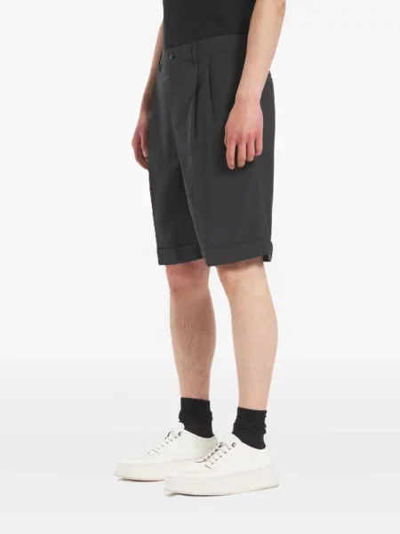 Pantaloni scurți Barena plisate albastru