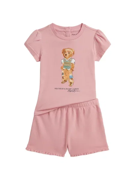 Koszulka polo dziecięca Polo Ralph Lauren różowa