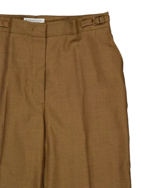 Pantaloni Gabriela Hearst cu cataramă maro