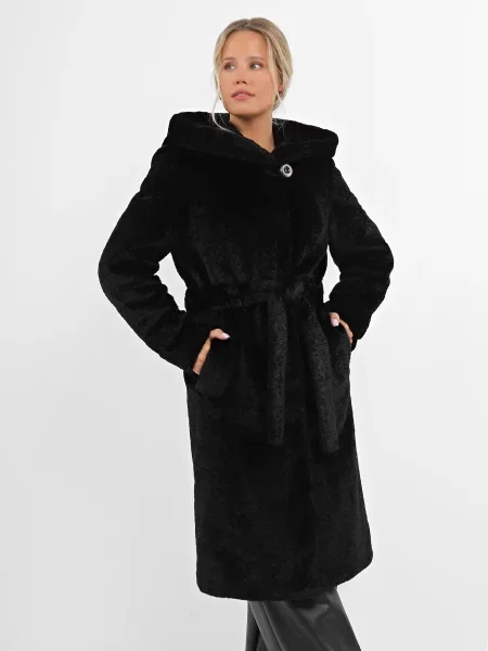 Шуба Danna поліестер/акрил чорний