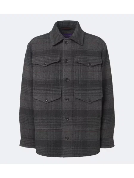 Vunena jakna Ralph Lauren Purple Label siva