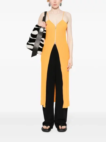 Megztas kostiumas suknele Jil Sander oranžinė