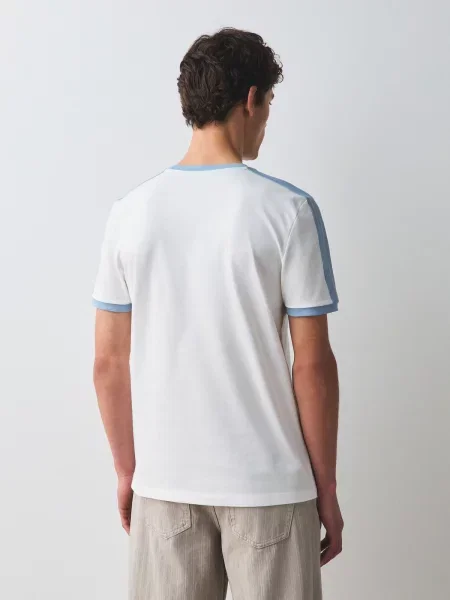 Next Tricou albastru deschis alb