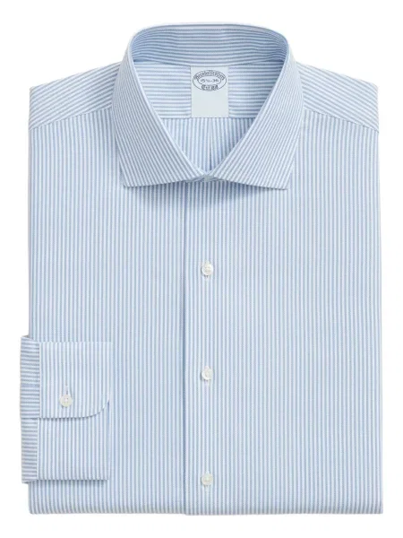 Gulerat cămașă Brooks Brothers cu dungi albastru