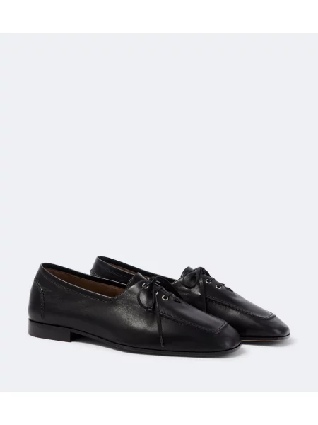 Pantofi Bottega Veneta cu șireturi din piele negru