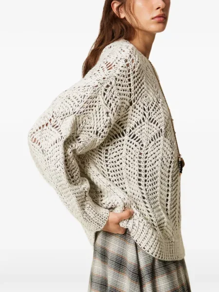 Pulover Twinset cu broderie de lână