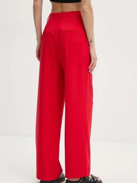 Штани Never Fully Dressed Red Sundazed Roamance arden Trousers пряме висока посадка червоний