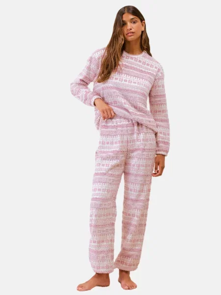 Friends Like These Pijama roz / roz pal alb