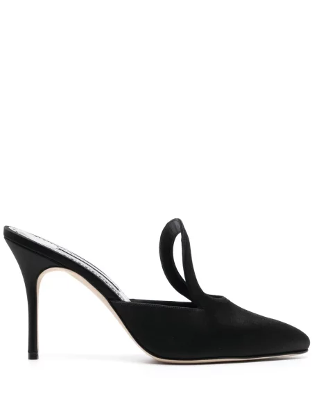 Papuci tip mules Manolo Blahnik negru