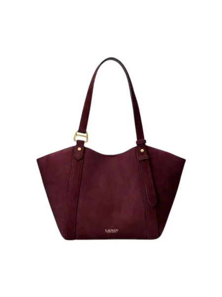 Lauren Ralph Lauren torebka shopper zamszowa brązowa
