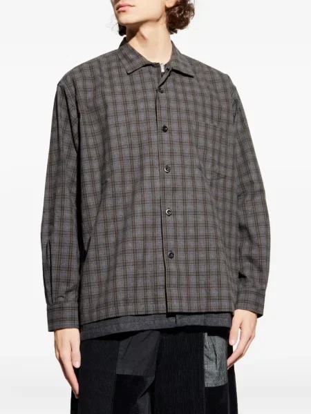 Košulja Comme Des Garçons Homme Plus karirana siva