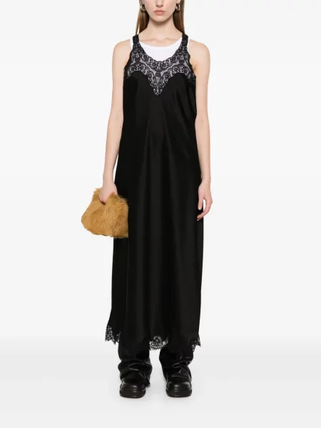 Rochie midi Balenciaga din satin negru
