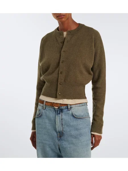 Cardigan Extreme Cashmere din cașmir verde