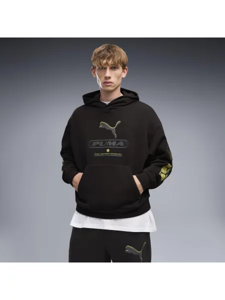 Bluza z kapturem PUMA Sport Boxy Graphic Fleece PUMA czarna