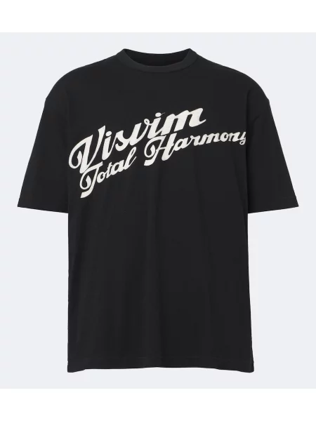Tricou Visvim cu imagine din jerseu negru