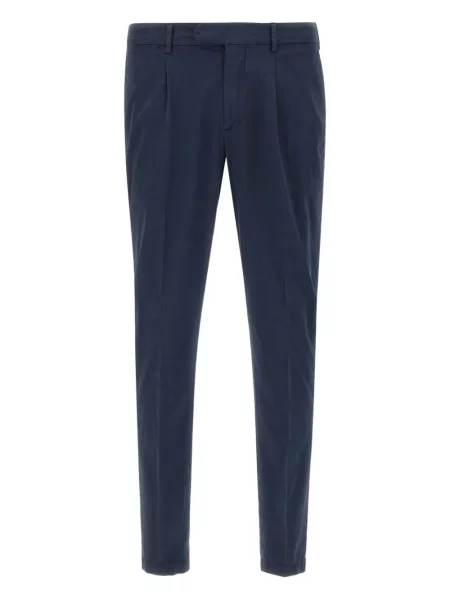 Plisované kalhoty Devore modré