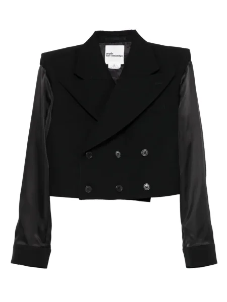Geacă Noir Kei Ninomiya din satin negru
