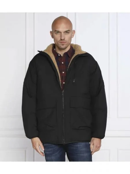 CALVIN KLEIN JEANS Cu două fețe geacă REVERSIBLE SHERPA maro