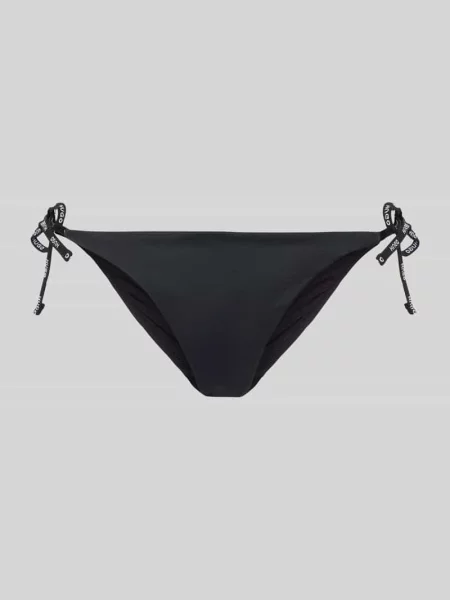 Figi bikini wiązane z detalami z logo Hugo czarne
