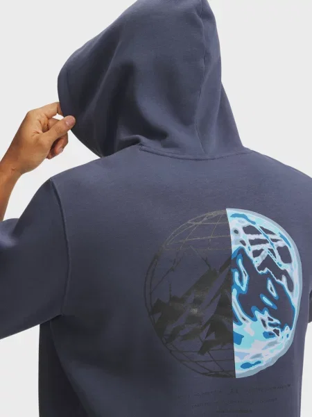 Флисовое худи Under Armour серое