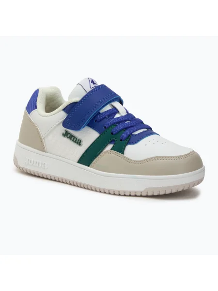 Детски обувки Joma Platea Low Jr бели/бежови бяло