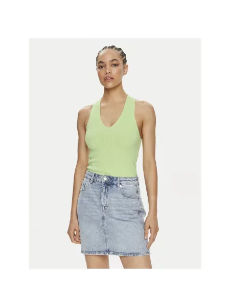 JDY Топ Sabrina Slim Fit зелений