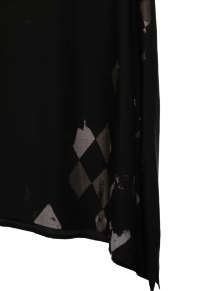 Rochie Y's cu imagine cu model argyle asimetrică negru