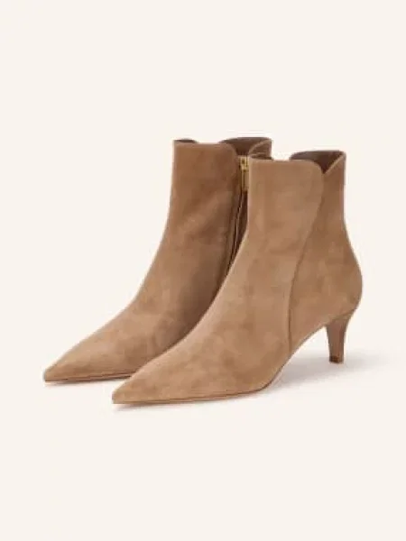 Gianvito Rossi Botki Levy beige beżowe