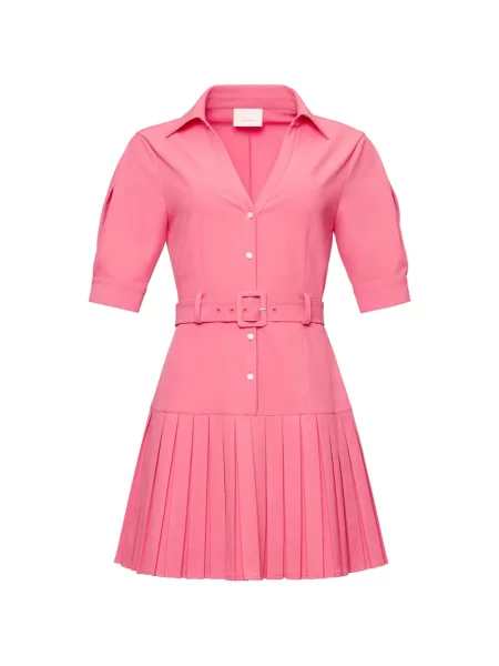 Mini rochie mini Cinq A Sept plisată de costum roz