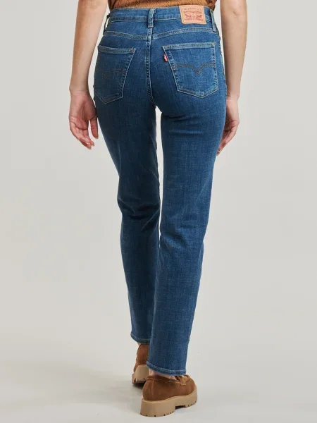 Blugi drepți Levi's® cu talie înaltă albastru