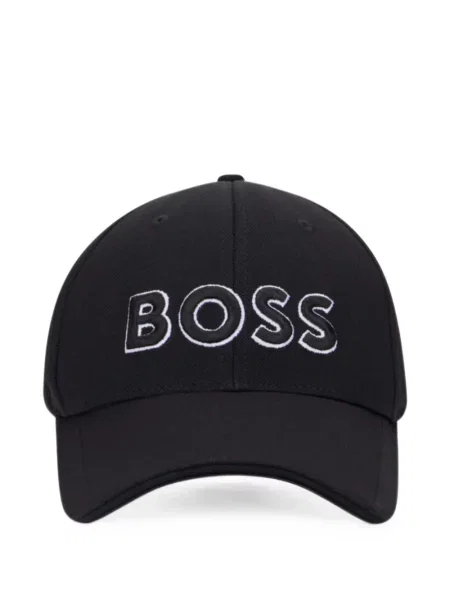 Șapcă Boss cu broderie tricotate negru