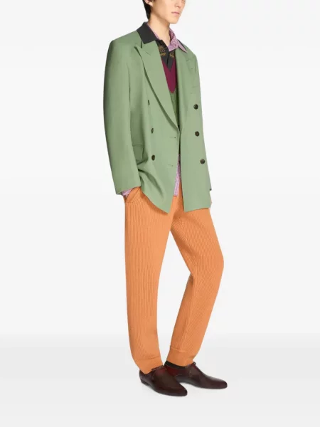 Sacou Dries Van Noten de lână verde