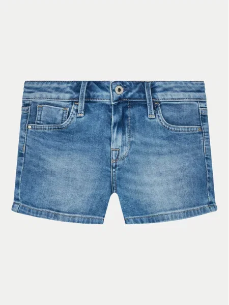 Pepe Jeans Džinsiniai šortai Slim Short Jr mėlyna