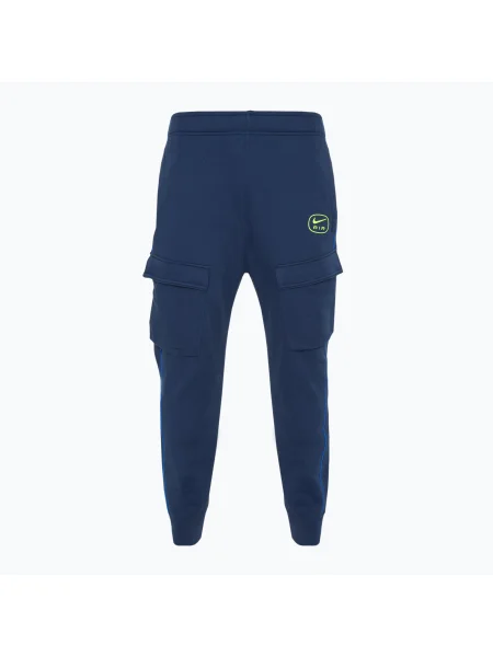 Мъжки панталони Nike Air Fleece Cargo midnight navy/ volt синьо