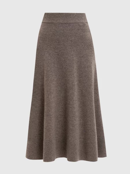 Спідниця з кашеміру Agnona коричнева