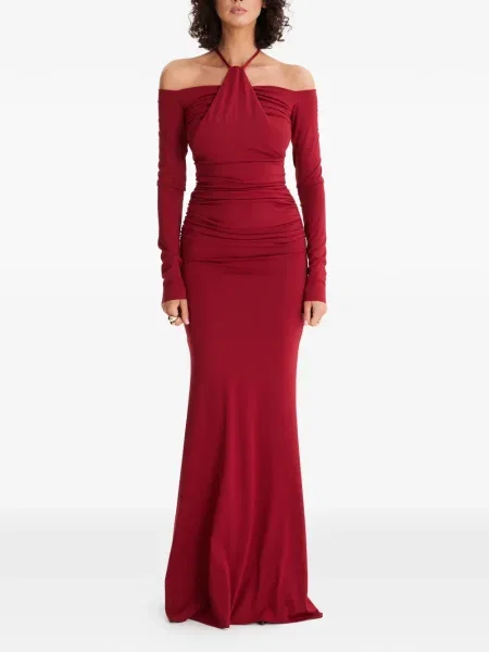 Rochie maxi Moos Studio de costum roșu
