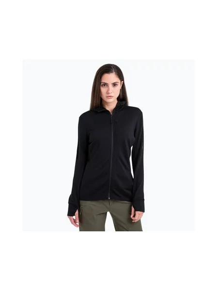 Льодохідна трекінгова куртка Merino Quantum IV Zip Hoodie чорна