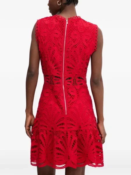 Rochie mini Morgan cu volane din dantelă roșu